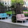 Диван пластиковый с подушками Komodo 2 белый, розовый 1490х780х900 мм Диван пластиковый с подушками Komodo 2 белый, розовый 1490х780х900 мм
