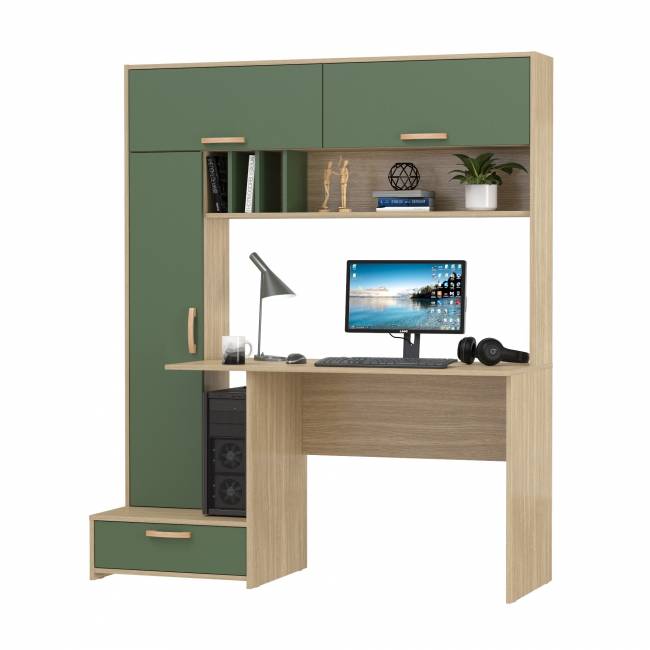 Письменный стол Лайт 03.243Н цвет плэйн/дымчатый зелёный