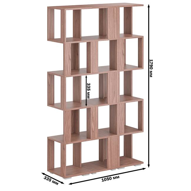 Комплект их 3-х открытых стеллажей цвет ясень шимо тёмный