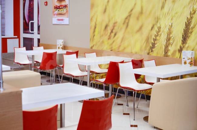 Стул пластиковый Zebra Bicolore 4 legs хром, белый, красный 550х520х830 мм