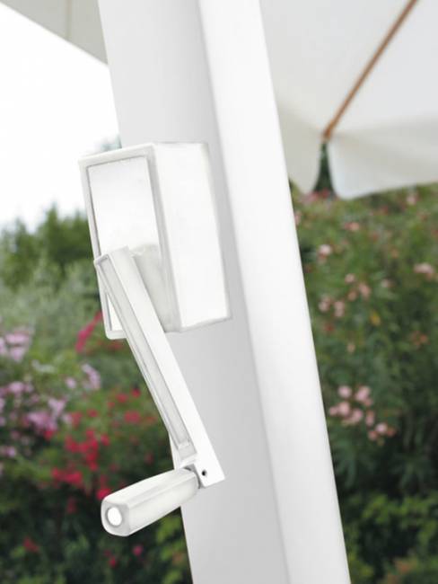 Зонт профессиональный 3х4 м Rimini Braccio белый, серо-коричневый 3000х4000 мм