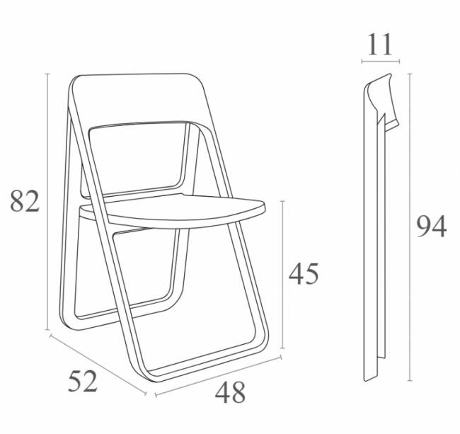 Стул пластиковый Dream темно-серый 480х520х820 мм Стул пластиковый Dream темно-серый 480х520х820 мм