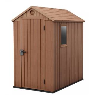 Сарай "Дарвин 4х6" (размеры 118 х 184 см), коричневый