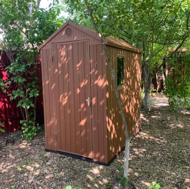 Сарай "Дарвин 4х6" (размеры 118 х 184 см), коричневый