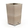"Капучино" кашпо для цветов плетеное из искусственного ротанга, цвет бежевый