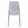 Стул Джениус/Genius (мод. 75) (1шт.в упаковке) пластик/металл, 46x56x84cм, серый/опоры хром серый металл/пластик