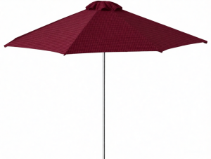Зонт пляжный профессиональный Ø2.5 м Kiwi Clips серебристый, красный Ø2500 мм