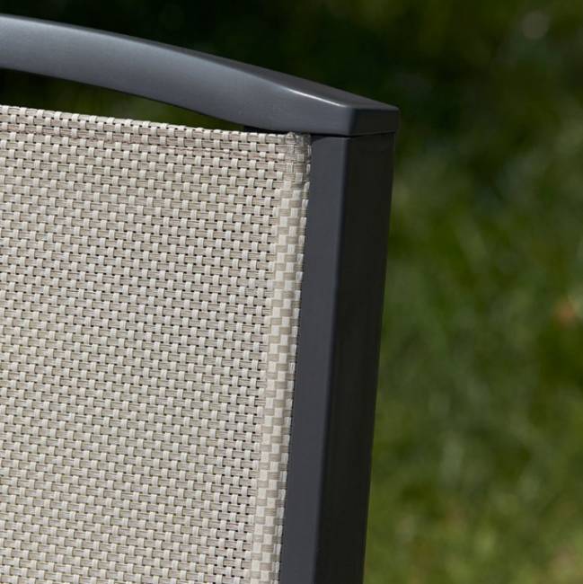 Кресло-шезлонг пластиковое Esmeralda Lux антрацит, тортора 620х680х1100 мм