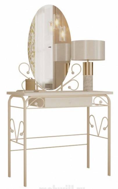 Стол дамский с ящиков ММД 303 Белый / Белый