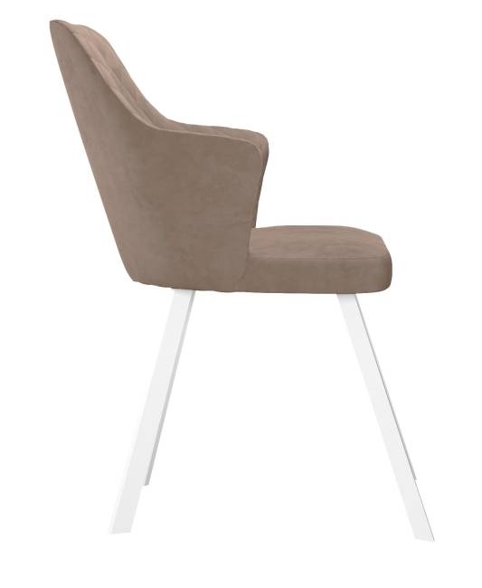 Стул DikLine 245 поворотный, К4 капучино, ножки белые