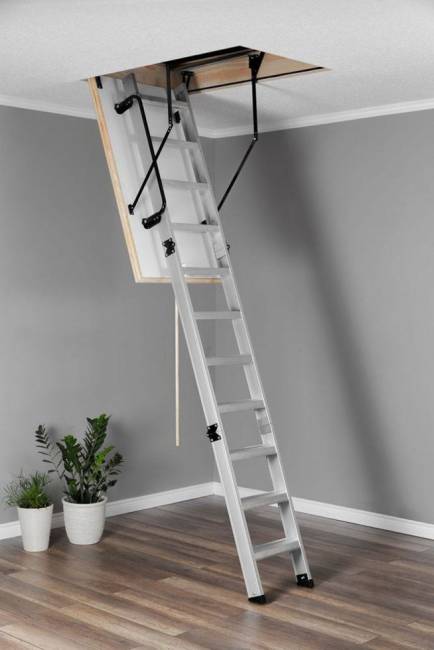 Алюминиевая чердачная лестница Alu-Profi 112х70