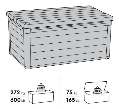Сундук Кортина (Cortina box 570L) 570л, графит
