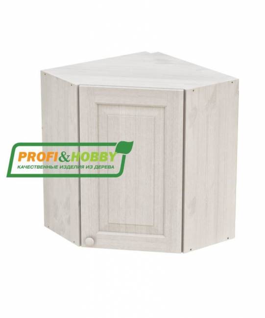 Шкаф навесной угловой 600 х 600 х 300 х 720 филенка, сосна, без покраски