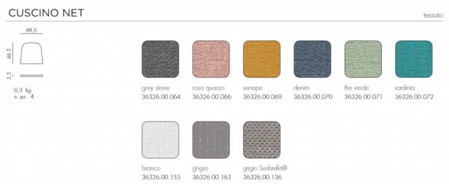 Подушка для кресла Net сардиния 460х485х35 мм