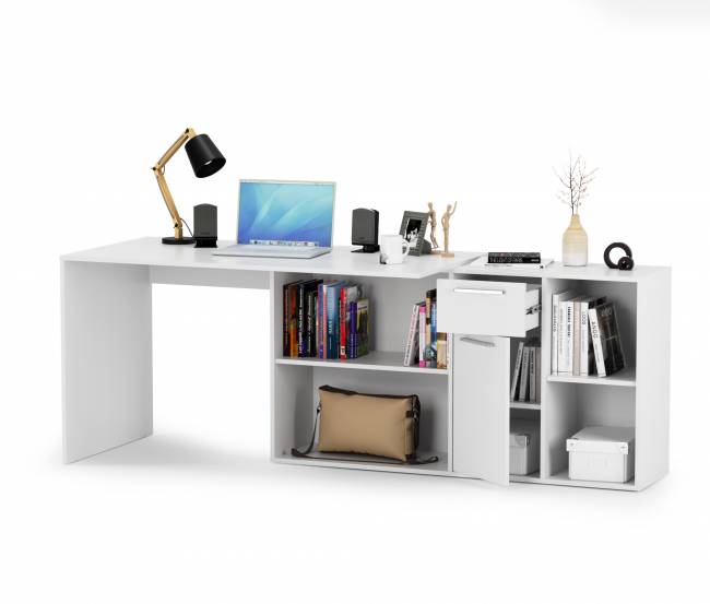 Стол-трансформер письменный Лайт цвет белый Стол-трансформер письменный Лайт цвет белый