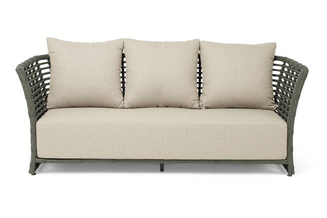 "Валенсия" диван из искусственного ротанга трехместный, цвет серый "Валенсия" диван из искусственного ротанга трехместный, цвет серый