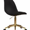 Офисное кресло для персонала DOBRIN MONTY GOLD, чёрный велюр (MJ9-101)