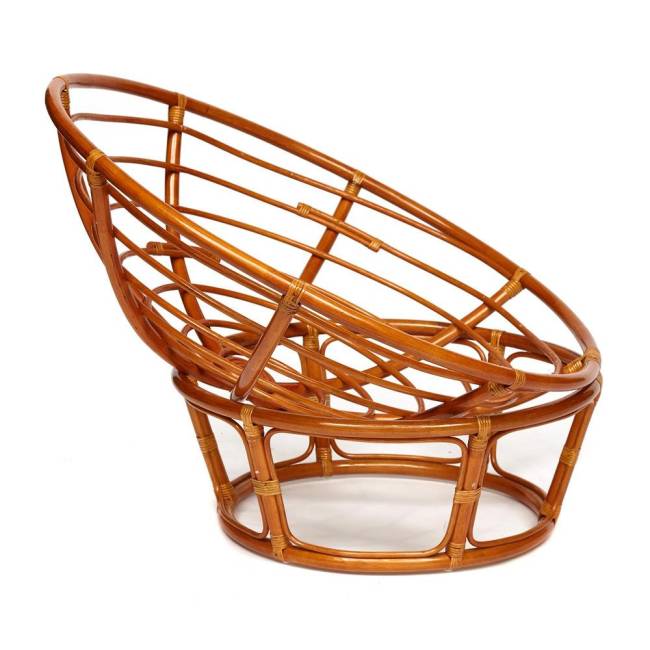 Кресло Папасан/Papasan (23/01 W) /с подушкой/ диаметр подушки 125см, 115х101х104см, коньячный, ткань коричневый, 3м7-147 Cognac (коньяк)