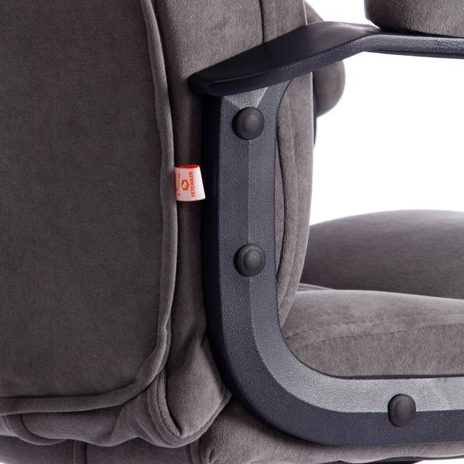 Кресло Бергамо/Bergamo хром (22) флок , серый, 29 серый флок