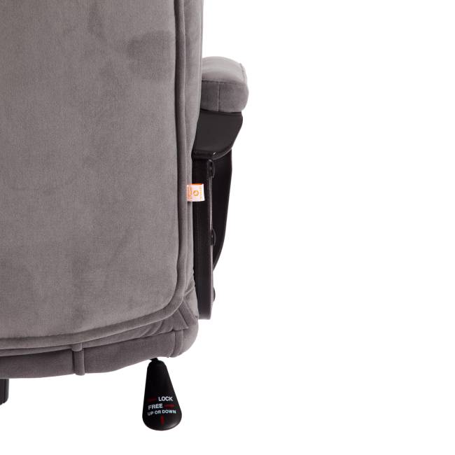 Кресло Бергамо/Bergamo хром (22) флок , серый, 29 серый флок