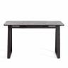 Стол обеденный раздвижной Малтидо/Maltido ЛДСП/HPL/металл, 130-160х75х75см, гранит тёмный/чёрный Гранит тёмный/чёрный ЛДСП/HPL/металл