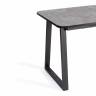 Стол обеденный раздвижной Малтидо/Maltido ЛДСП/HPL/металл, 130-160х75х75см, гранит тёмный/чёрный Гранит тёмный/чёрный ЛДСП/HPL/металл