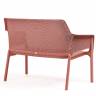 Диван пластиковый Net Bench коралловый 1160х700х860 мм