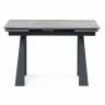 Обеденный стол Бэйнбрук 120х80х76 серый мрамор / графит