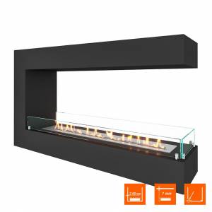 Биокамин торцевой SteelHeat GRAND 1200 (Стекло)