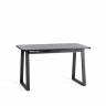 Стол обеденный раздвижной Малтидо/Maltido ЛДСП/HPL/металл, 130-160х75х75см, мрамор чёрный/чёрный Мрамор чёрный/чёрный ЛДСП/HPL/металл