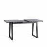 Стол обеденный раздвижной Малтидо/Maltido ЛДСП/HPL/металл, 130-160х75х75см, мрамор чёрный/чёрный Мрамор чёрный/чёрный ЛДСП/HPL/металл