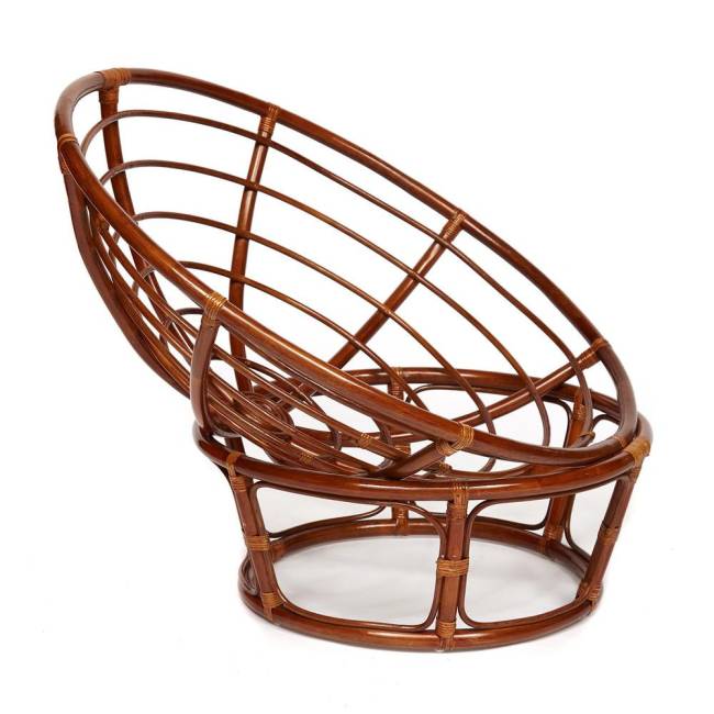 Кресло Папасан/Papasan (23/01 W) /с подушкой/ диаметр подушки 125см, 115х101х104см, пекан орех, ткань коричневый, 3м7-147 Pecan (орех)