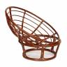 Кресло Папасан/Papasan (23/01 W) /с подушкой/ диаметр подушки 125см, 115х101х104см, пекан орех, ткань коричневый, 3м7-147 Pecan (орех)