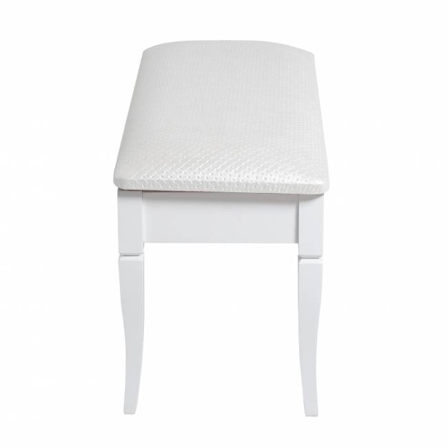 Банкетка Вивальди М с ящиком белый, ткань экокожа белый