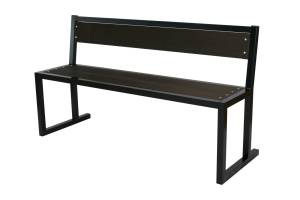 Лавочка садовая Фортуна со спинкой ДПК