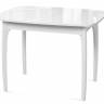 Стол DikLine M15 белый/стекло белое optiwhite Стол DikLine M15 белый/стекло белое optiwhite