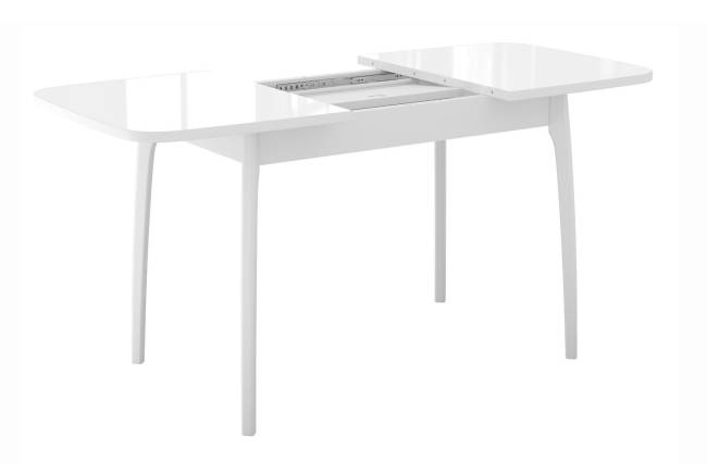 Стол DikLine M15 белый/стекло белое optiwhite Стол DikLine M15 белый/стекло белое optiwhite