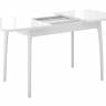 Стол DikLine M15 белый/стекло белое optiwhite Стол DikLine M15 белый/стекло белое optiwhite