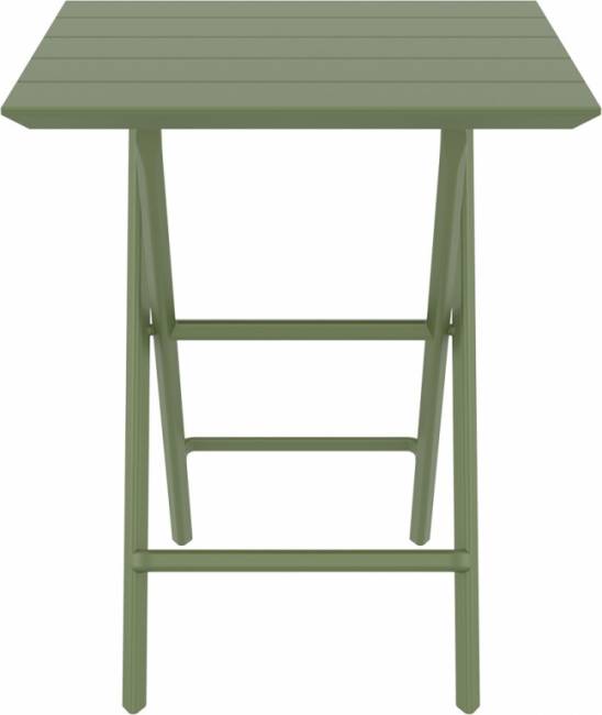 Стол пластиковый складной Helen Folding Table 60 оливковый 600х600х740 мм