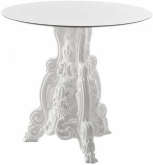 Стол из HPL пластика Lord Of Love Standard молочный белый, белый Ø790х730 мм