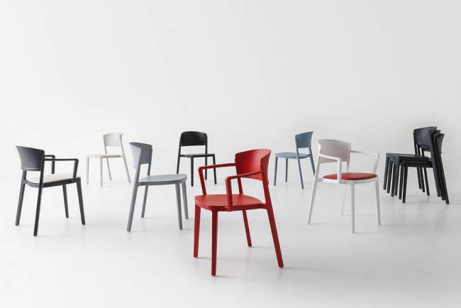 Кресло пластиковое Abuela B белый 580х525х765 мм