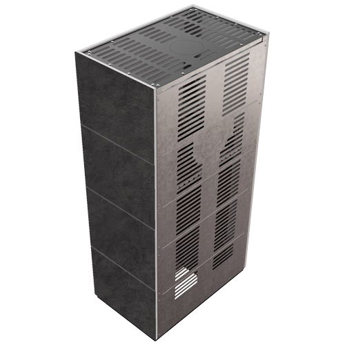 Каминокомплект Kratki PRO FLOKI FOKOS GRAFITE