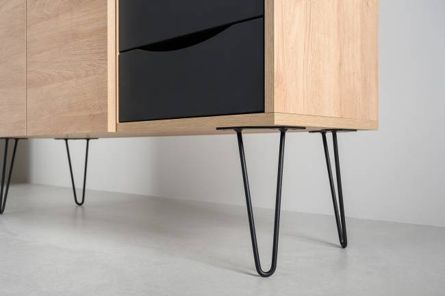 Комод-тумба Брюс 16.233 цвет чёрный/Battle rock Santiago