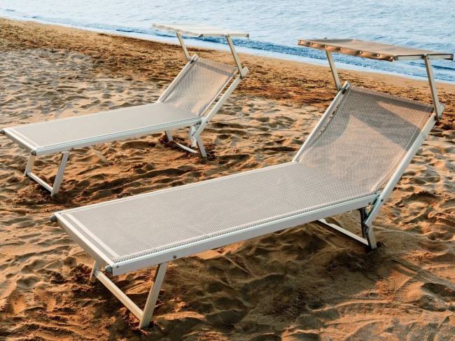 Шезлонг-лежак металлический Maxi Relax 1940х760х400 мм