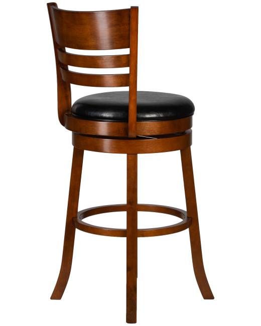 Вращающийся полубарный стул DOBRIN WILLIAM COUNTER, шоколад, черный