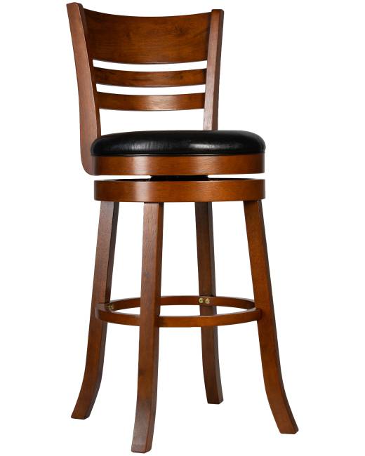 Вращающийся полубарный стул DOBRIN WILLIAM COUNTER, шоколад, черный