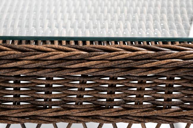 "Гранд Латте" стол журнальный из искусственного ротанга, цвет коричневый