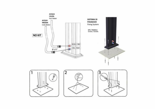 Душ уличный Jolly A 525 зеленый 165х150х2260 мм