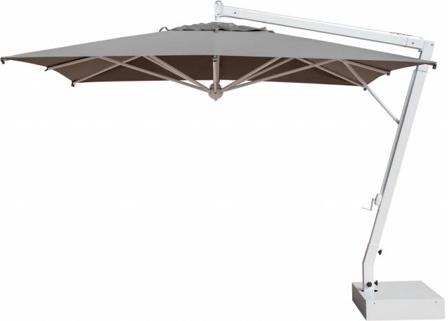 Зонт профессиональный 3х3 м Pompei Braccio белый, серо-коричневый 3000х3000 мм