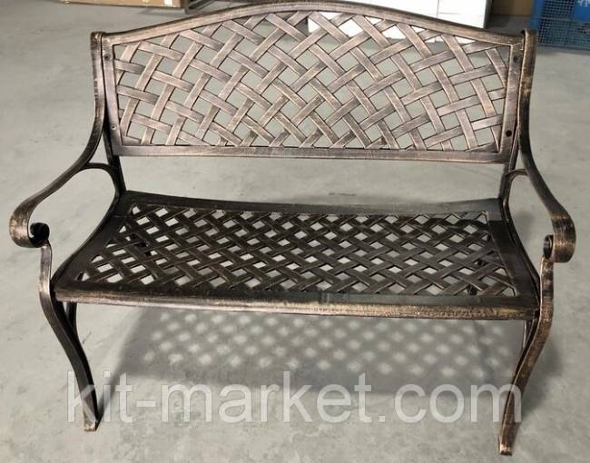 Садовая скамья из литого алюминия Садовая скамья из литого алюминия